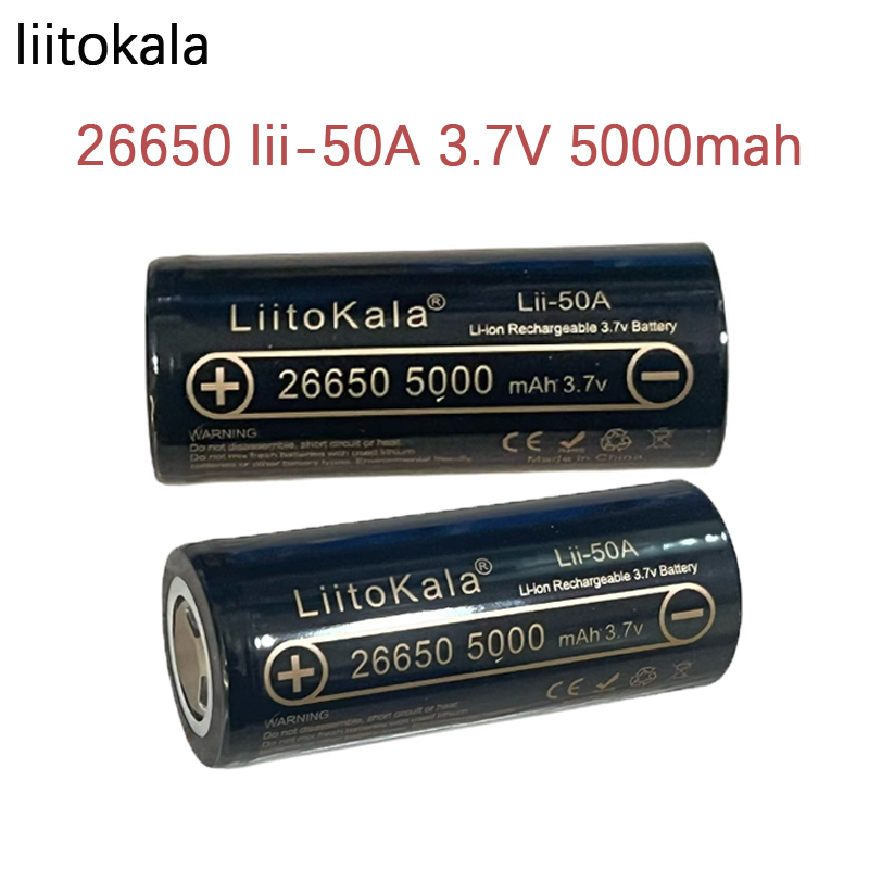Vape Battery 18650 - 1-10PCS LiitoKala Lii-50A 26650 5000mah Batería