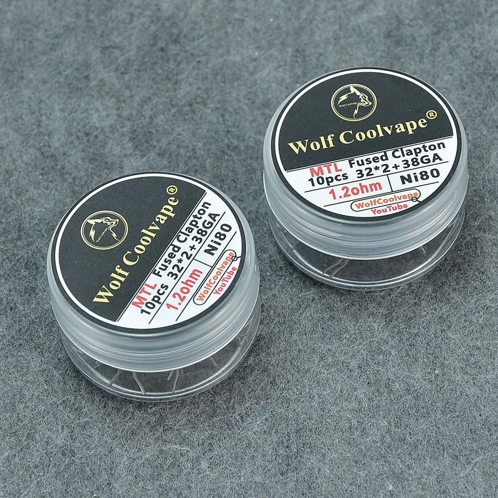 Vape Coil Replacement - Wolfcoolvape-Alambre de calentamiento preconstruido, bobina de