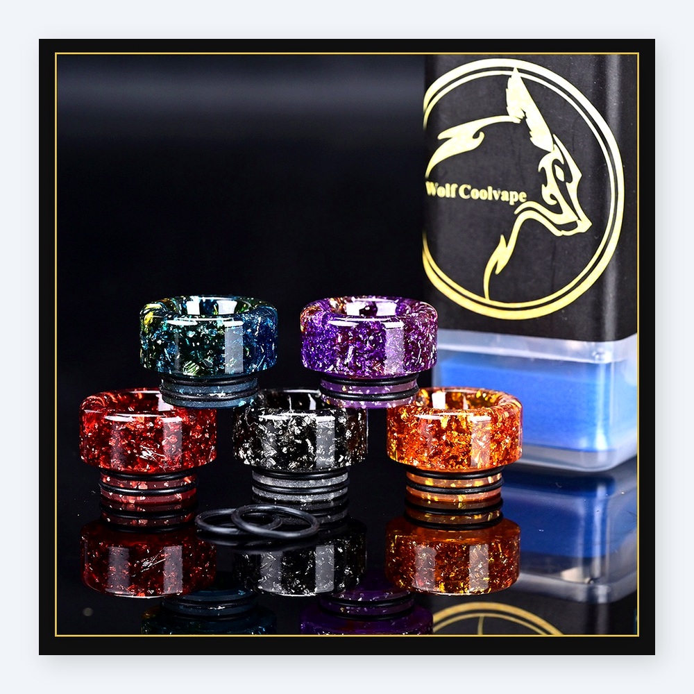 5 boquillas Wolfcoolvape 810,  - Drip Tip Resin reseña y precio