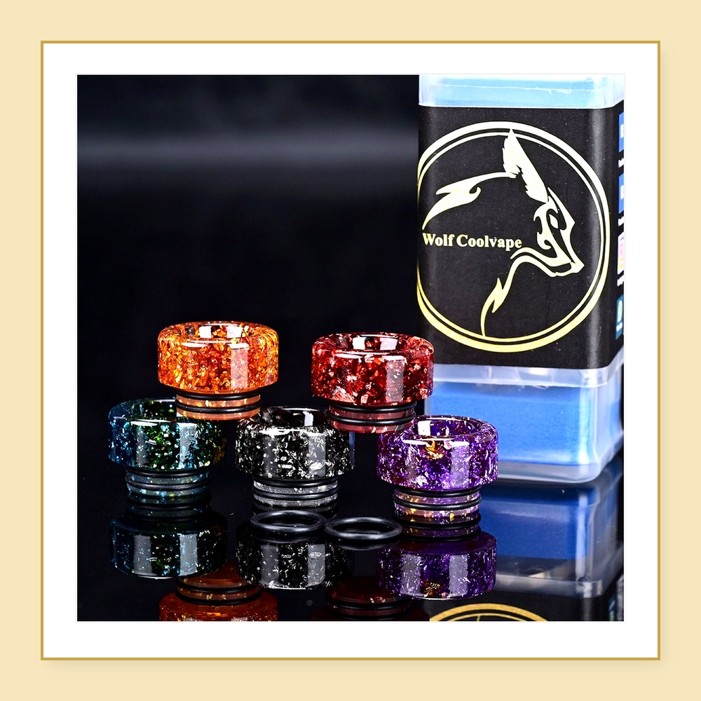 5 boquillas Wolfcoolvape 810,  - Drip Tip Resin reseña y precio
