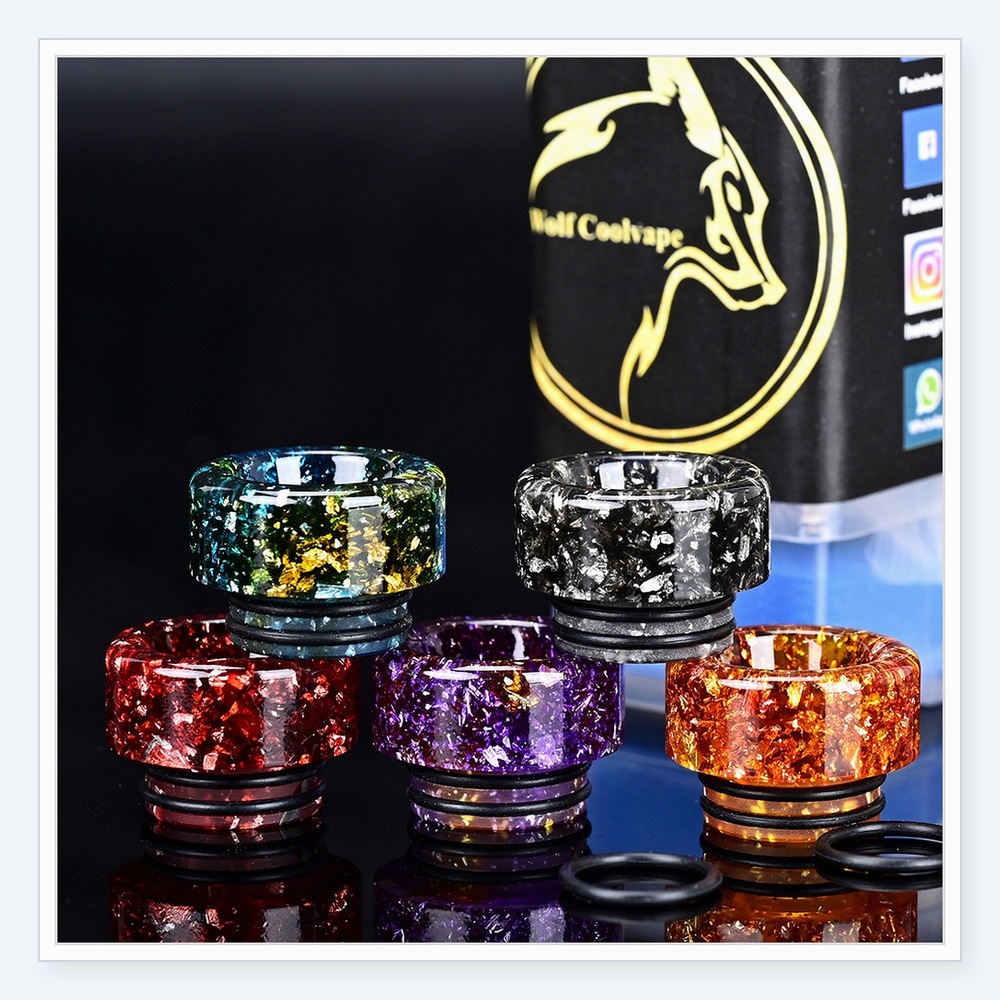 5 boquillas Wolfcoolvape 810,  - Drip Tip Resin reseña y precio