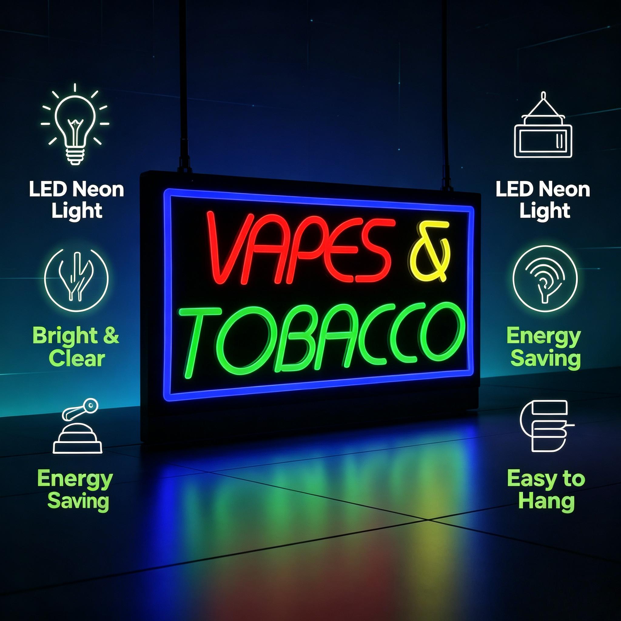 Letrero de neón con motivos de - Vaping Store reseña y precio