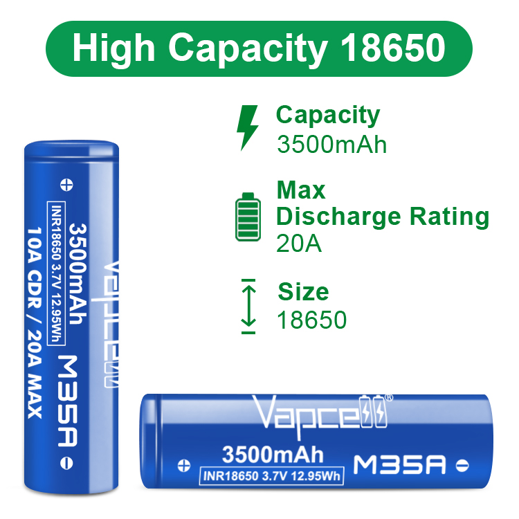 Original Vapcell M35A 18650 M3 - Vape Battery 18650 reseña y precio