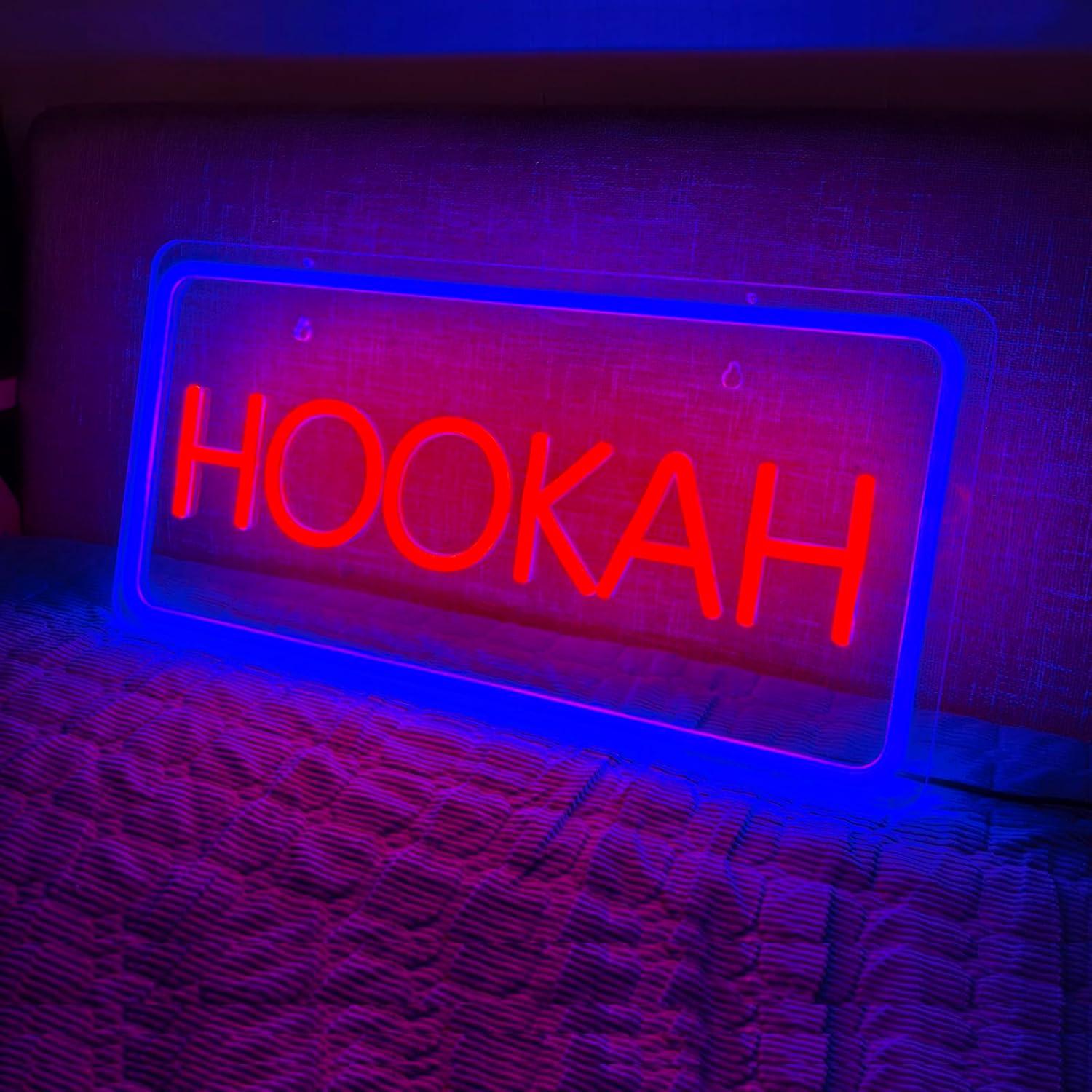 Letrero de neón HOOKAH con luc - Vaping Store reseña y precio